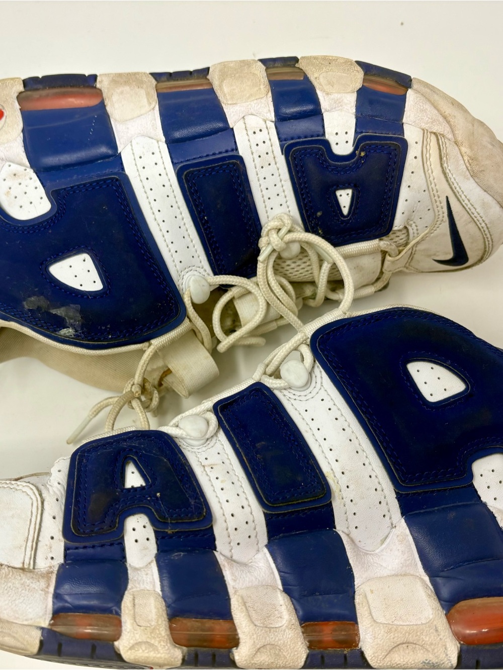 Nike Air More Uptempo Knicks Blue Orange 2017 Mens Size 9 921948-101